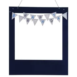 Blue Happy Birthday Personalisable Photobooth Frame