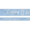 Blue 'Happy 13Th Birthday' Plastic Banner - 2.75M