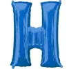 Blue Letter H Air Filled Balloon - 16" Foil