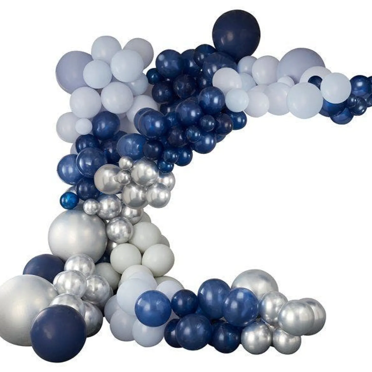Blue Mix Balloon Arch - 200 Balloons