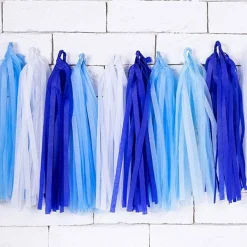 Blue Mix Tassel Garland Decoration - 1.5M