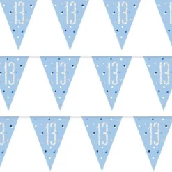 Blue Number 13 Plastic Bunting - 2.75M