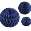 Blue Paper Honeycomb Hanging Decorations (3Pk)