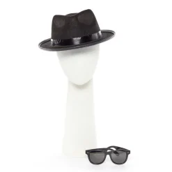 Blues Brothers Hat & Glasses (2Pk)