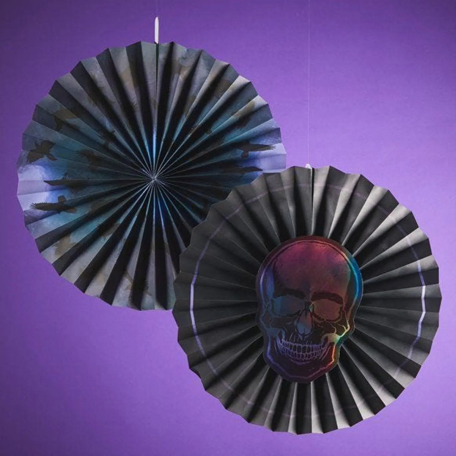 Boneshine Fever Paper Fans (3Pk)