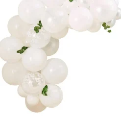 Botanical Baby Mini White Foliage Balloon Arch - 45 Balloons