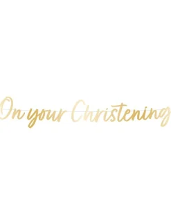 Botanical Celebration 'On Your Christening' Paper Banner - 1.6M