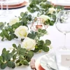 Botanical Wedding Eucalyptus & White Rose Garland - 1.8M