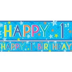 Boys 1St Birthday Paper Banners - 1M (3Pk)