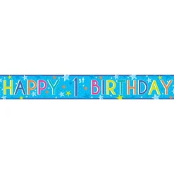 Boys 1St Birthday Paper Banners - 1M (3Pk)