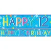 Boys 12Th Birthday Paper Banners - 1M (3Pk)