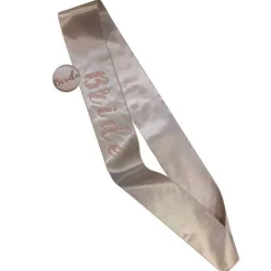 Bride Diamante Sash And Badge Set