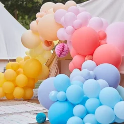 Brights & Fans Balloon Arch Backdrop - 200 Balloons