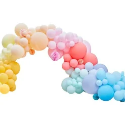 Brights & Fans Balloon Arch Backdrop - 200 Balloons