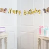 Butterfly Shimmer 'Happy Birthday' Paper Banner - 2.1M