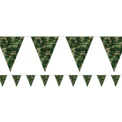 Camouflage Print Plastic Bunting - 3.7M