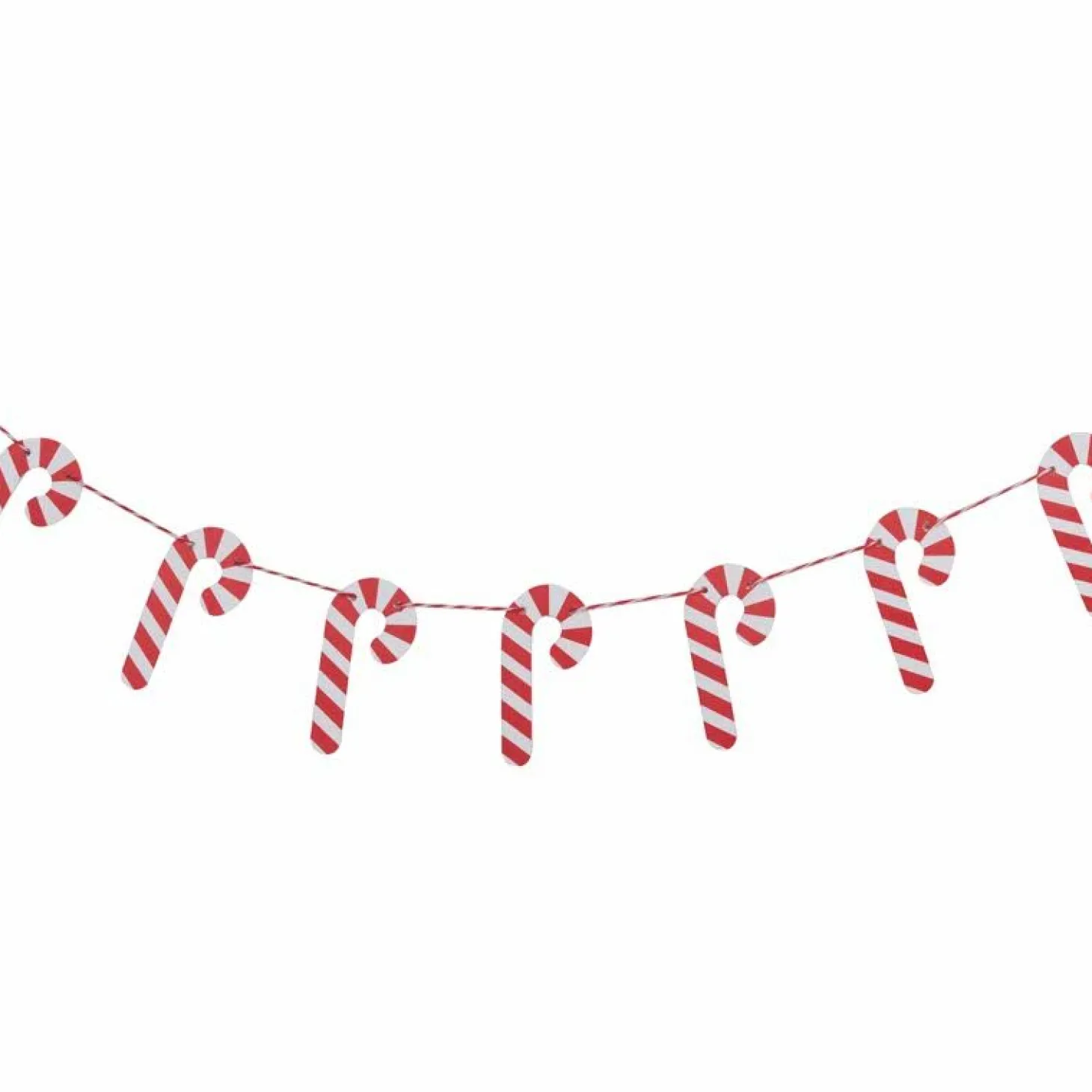 Candy Cane Wooden Bunting - 1.5M