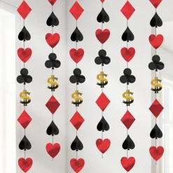 Casino Hanging Strings Decoration - 2.1M (6Pk)
