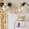 Champagne Noir 60Th Balloon Bunting Kit