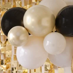 Champagne Noir 30Th Balloon Bunting Kit