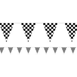 Checkered Race Flag Plastic Bunting - 3.7M