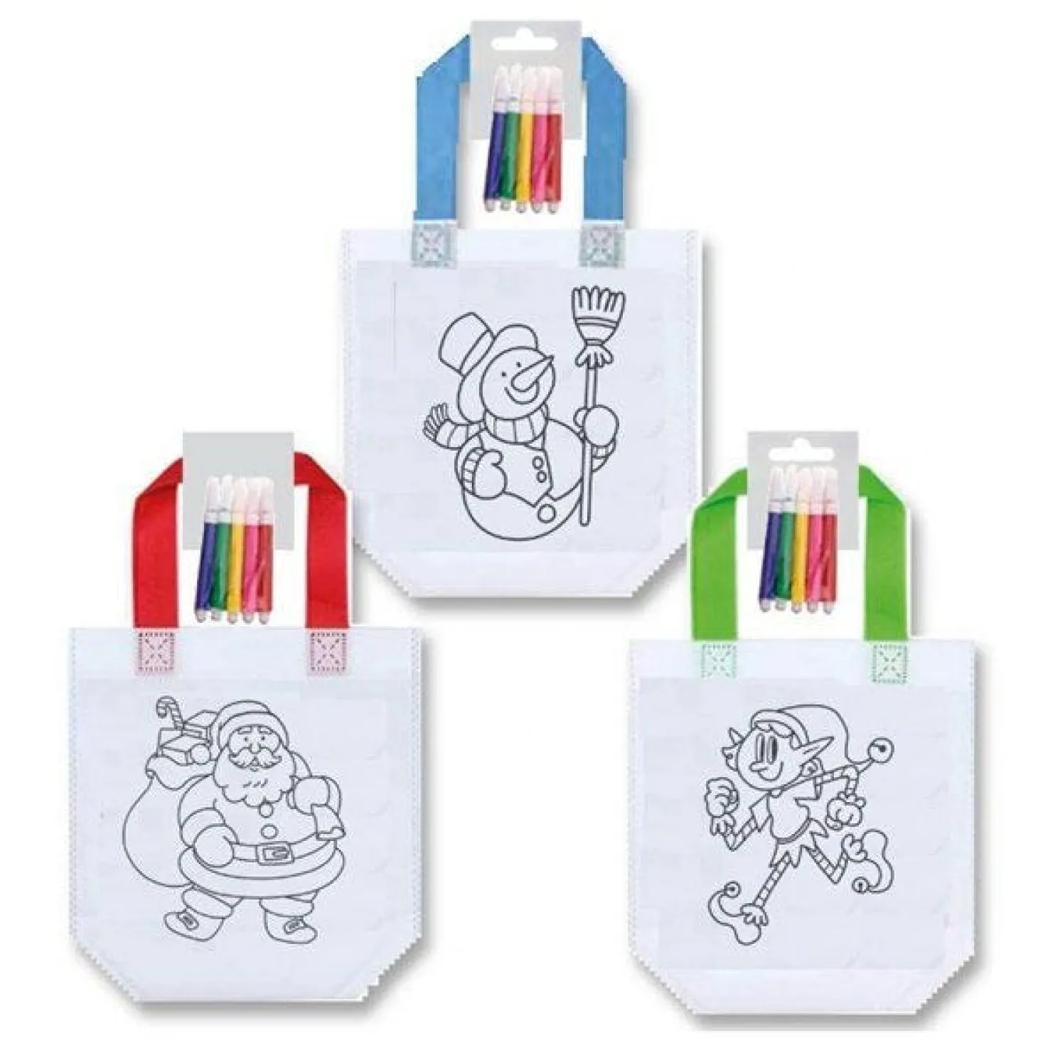 Christmas Colour In Canvas Bag