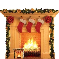 Christmas Fireplace Cardboard Cutout - 101Cm X 121Cm