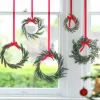 Christmas Foliage Wreath Hanging Decorations (5Pk)