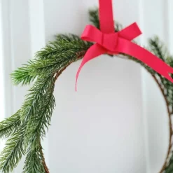Christmas Foliage Wreath Hanging Decorations (5Pk)