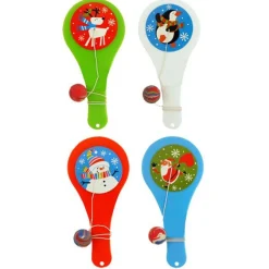 Christmas Paddle Bat & Ball - 11.5Cm
