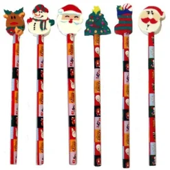 Christmas Pencil And Eraser