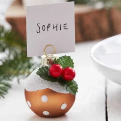 Christmas Pudding Place Card Holder (6Pk)