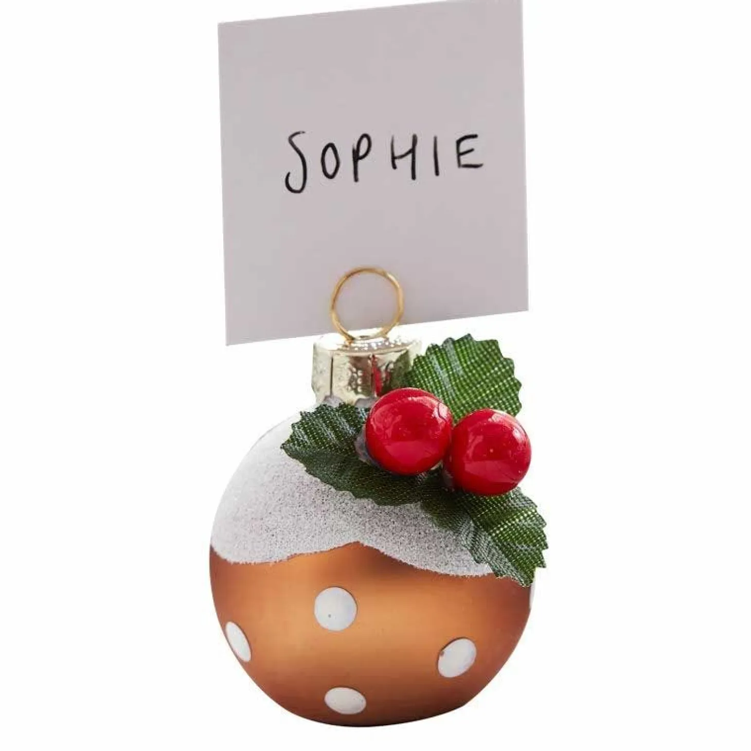 Christmas Pudding Place Card Holder (6Pk)