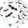 Clear Bat Print Balloons - 11" Latex (6Pk)