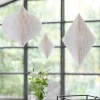 Contemporary Wedding White Honeycomb Decorations (3Pk)