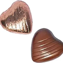 Copper Foil Chocolate Hearts X20