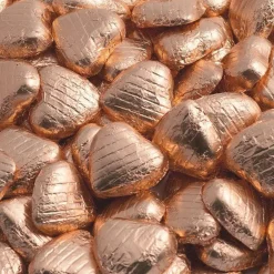Copper Foil Chocolate Hearts - 1Kg
