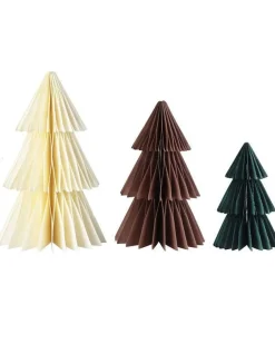 Cosy Copper Honeycomb Trees Paper Decorations (3Pk)