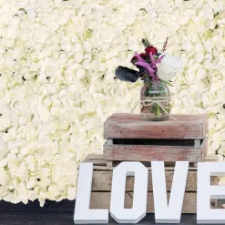 Cream Hydrangea Flower Wall - 40 X 60Cm