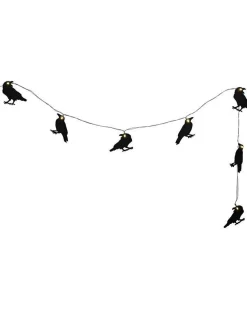 Crow Led Wooden Bunting