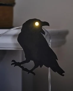 Crow Led Wooden Bunting