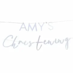 Customisable Christening Paper Banner - 1.5M