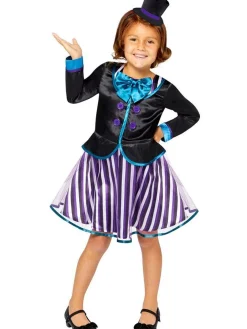Dark Mad Hatter Girl - Child And Teen Costume