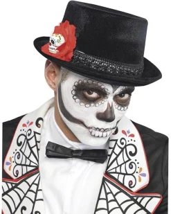 Day Of The Dead Flower Top Hat