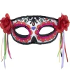 Day Of The Dead Masquerade Mask With Ribbons