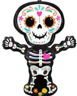 Day Of The Dead Standing Supershape Balloon - 34" Foil
