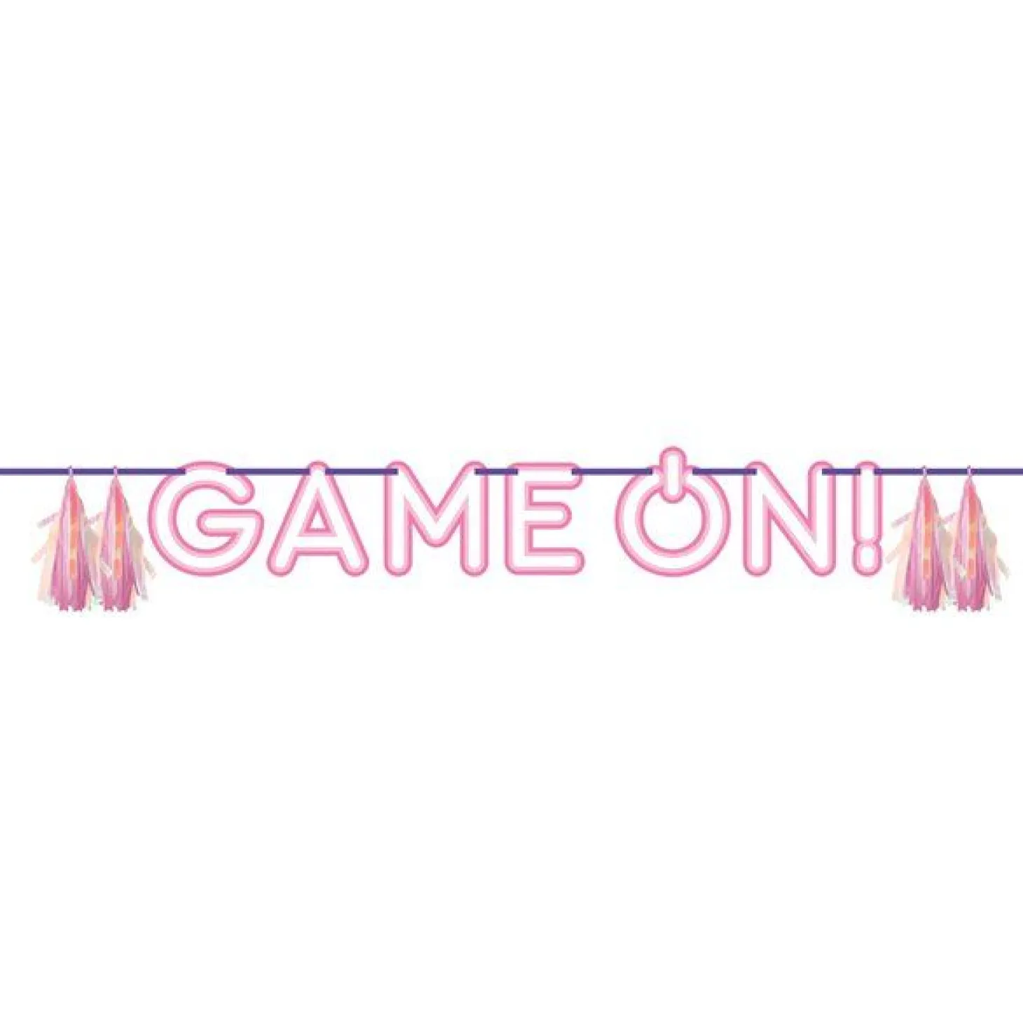 Digital Game 'Game On!' Paper Letter Banner - 1.6M