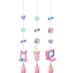 Digital Game Hanging Decorations (3Pk)
