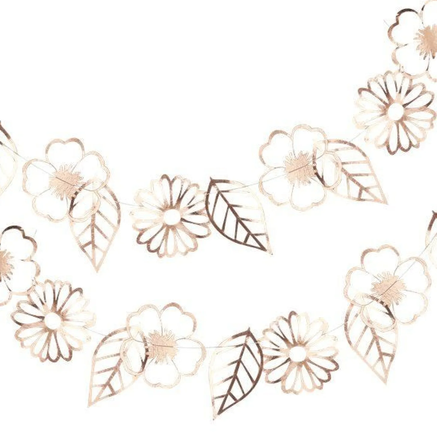 Ditsy Floral Rose Gold Foiled Flower Garland - 3M