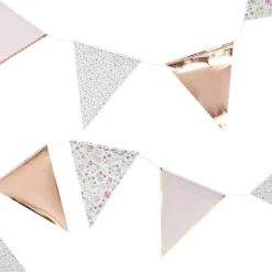 Ditsy Floral Rose Gold Paper Bunting - 3.5M